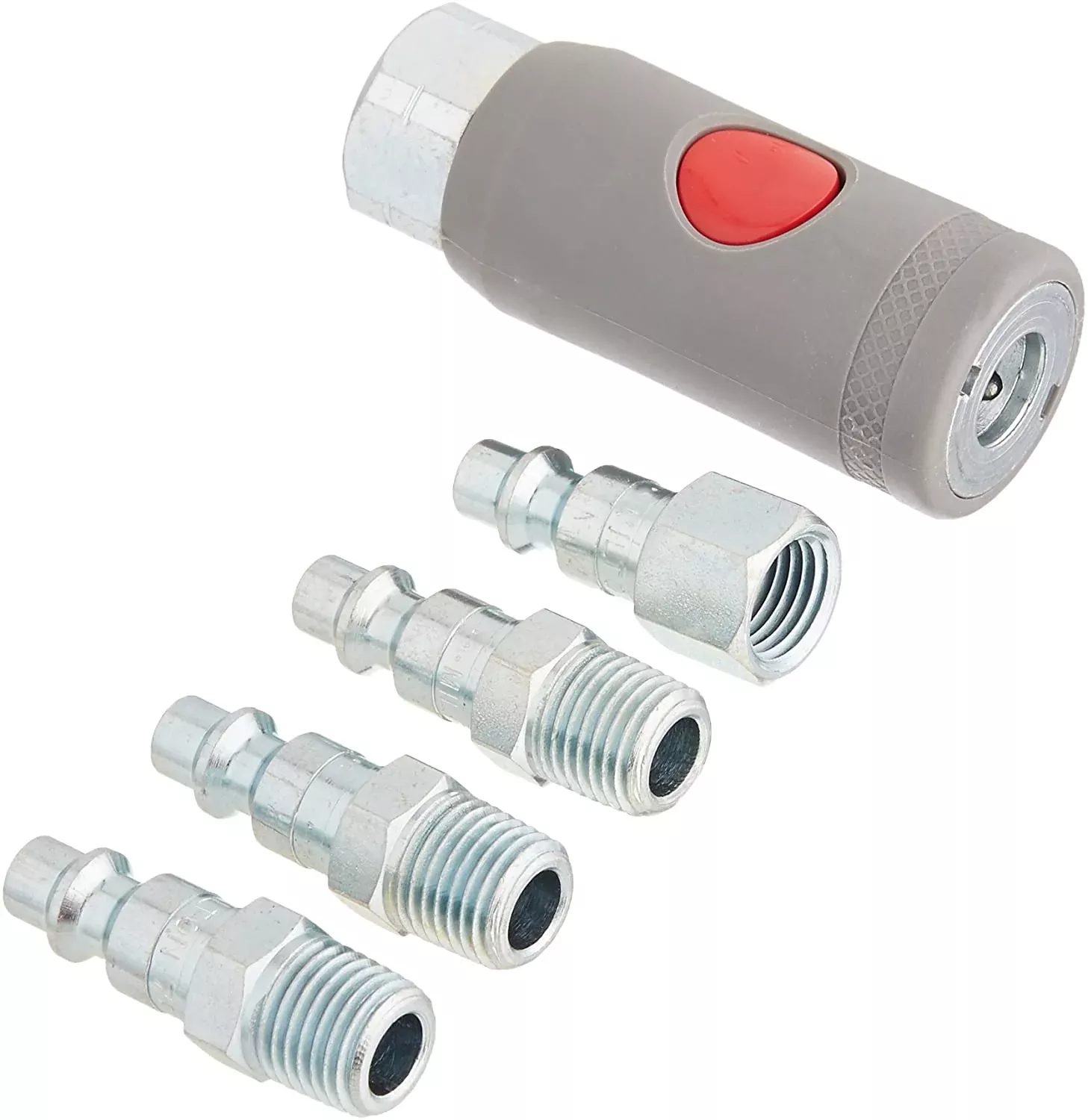 Milton S-219 1/4" M Style Safety Coupler and Plug Kit 5 Pieces Industr