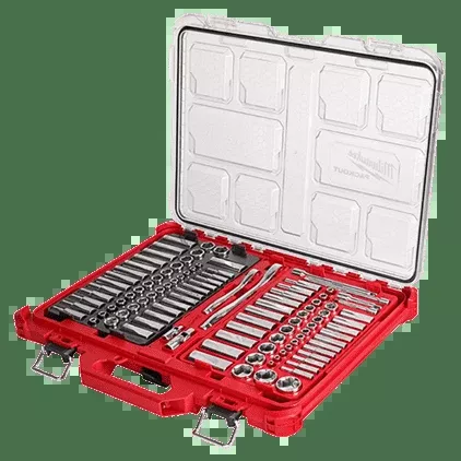 Milwaukee 48-22-9486 106pc 1/4" and 3/8" Metric & SAE Ratchet and Socket Set with PACKOUT™ Low-Profile Organizer