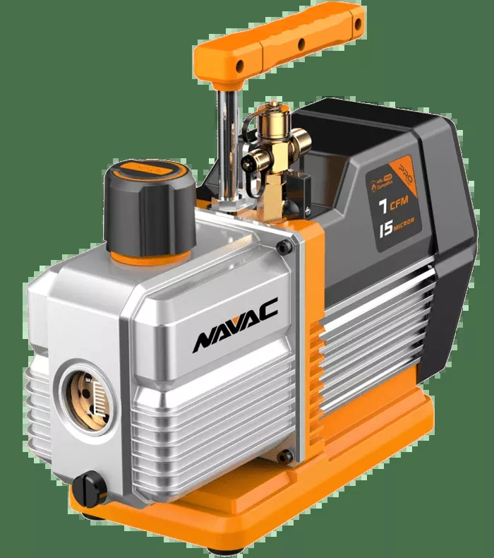 NAVAC NP7DP2 Vacuum Pump, 7 CFM, 2-Stage, 15 Microns, A2L, Pro Series