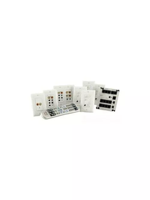 On-Q AU1021-WH Multi-Source 4-Zone Flush Mount White Audio System Source Kit