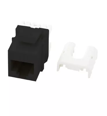 On-Q WP3475-BK RJ45 Category 5E Black Plastic Quick Connect Keystone Connector