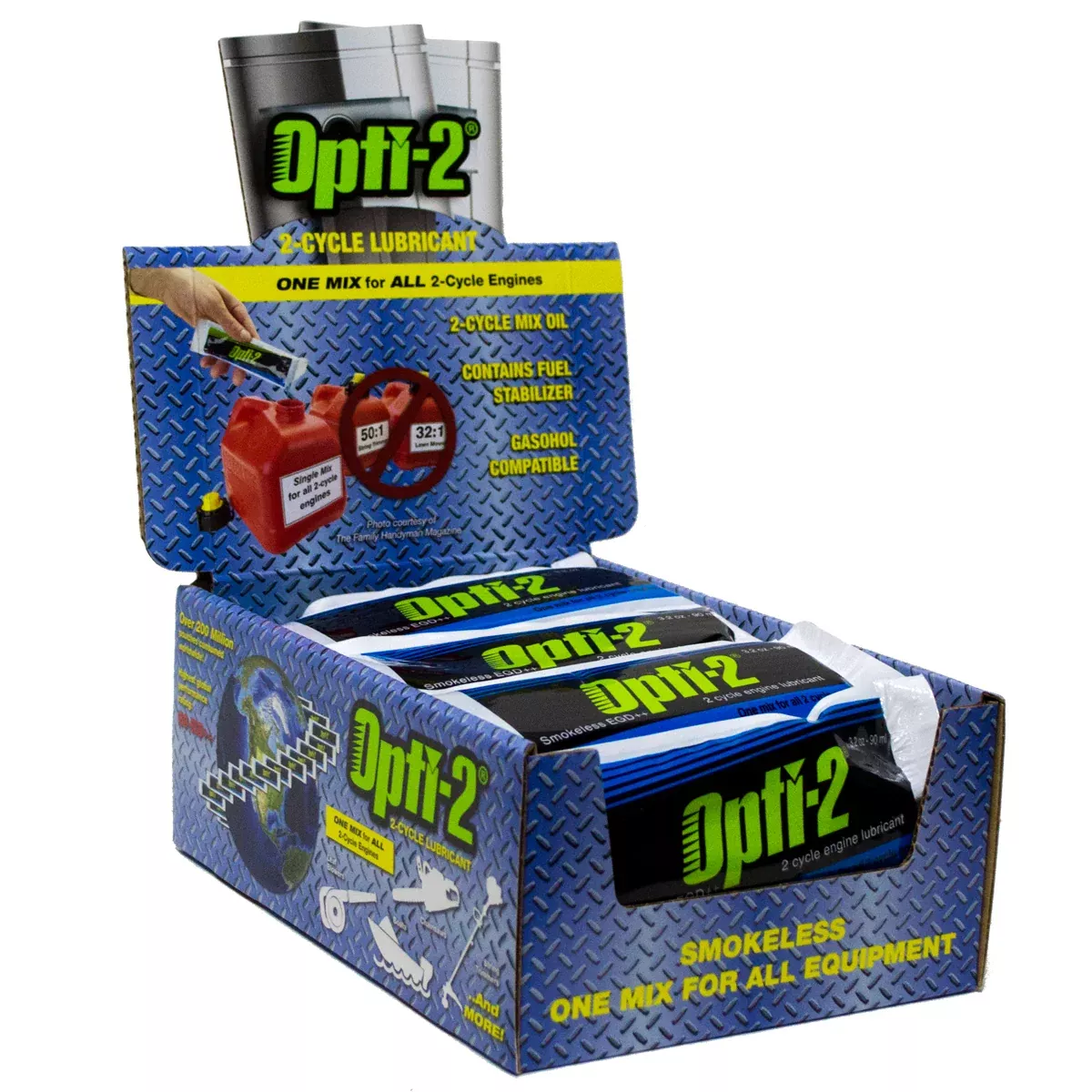 Opti-2 20056 2.5 Gallon Mix Pouches 2-Cycle Engine Lubricant - 28 Pack
