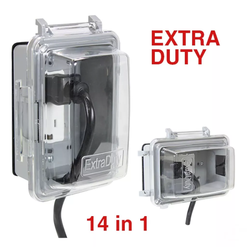 Orbit WIU-1U-ED 1-Gang Extra Duty Universal While-In-Use Cover, Vertical / Horizontal, 2-3/4" Deep, Plastic