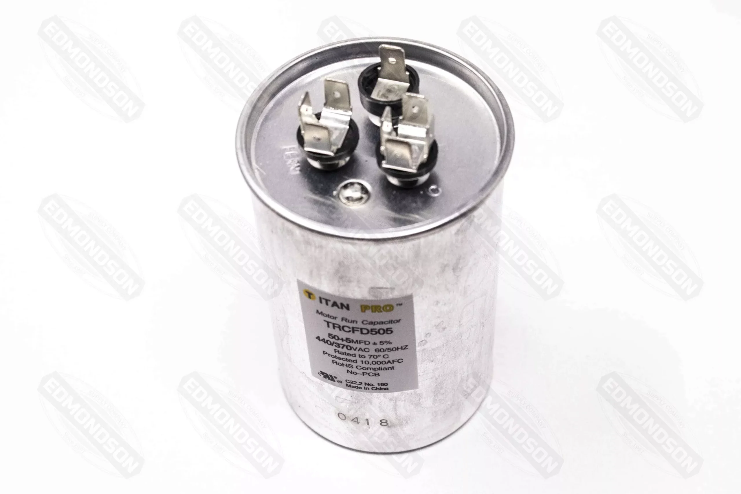 Packard TRCFD505 TITAN PRO Run Capacitor 50+5 MFD 440/370 Volt Round