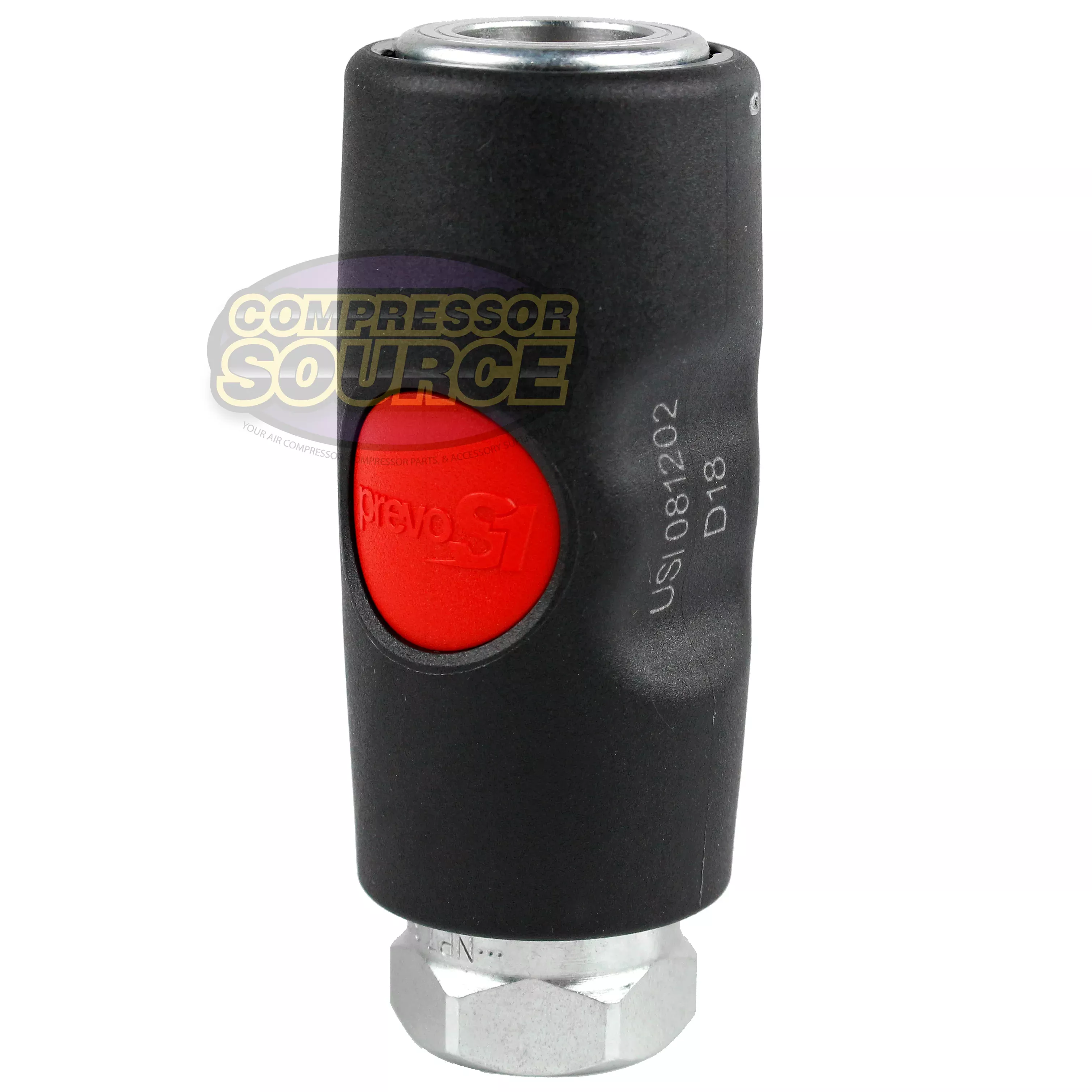 Prevost TruFlate 3/8" Safety Coupler USI081202 3/8" FNPT Push Button A