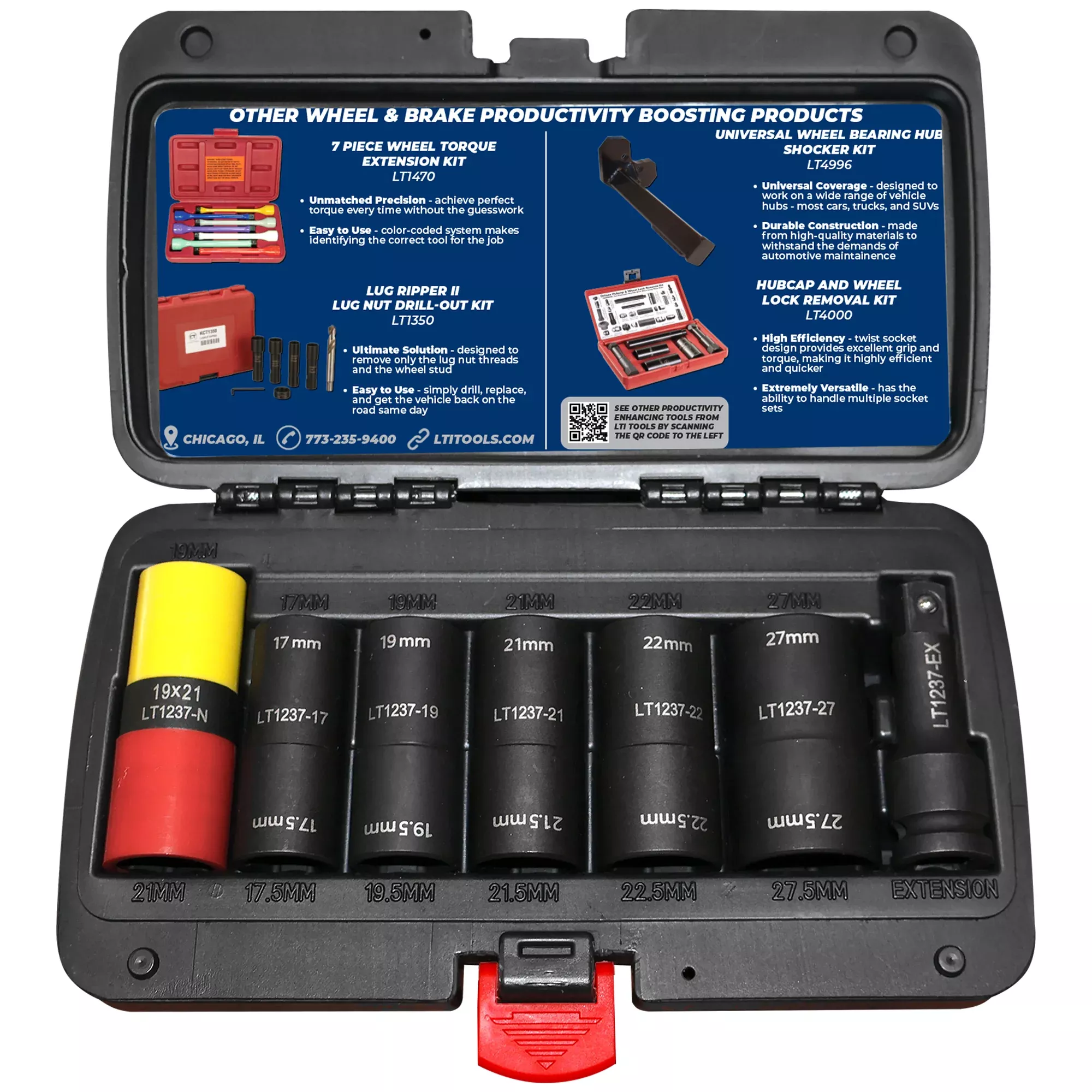 Pro-Grade Flip Sockets Easily Remove Damaged Clad Lug Nuts in 12 Sizes