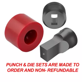 Rectangle Punch & Die W/ Urethane Stripper