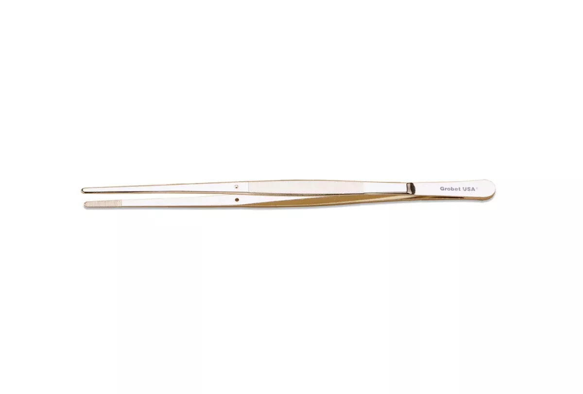 Retrieving Forceps - 10" Blunt Rounded Serrated Points