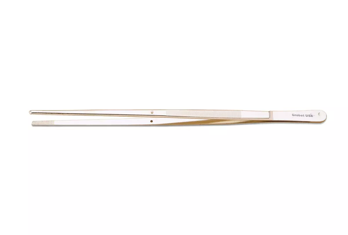 Retrieving Forceps - 12" Blunt Rounded Serrated Points