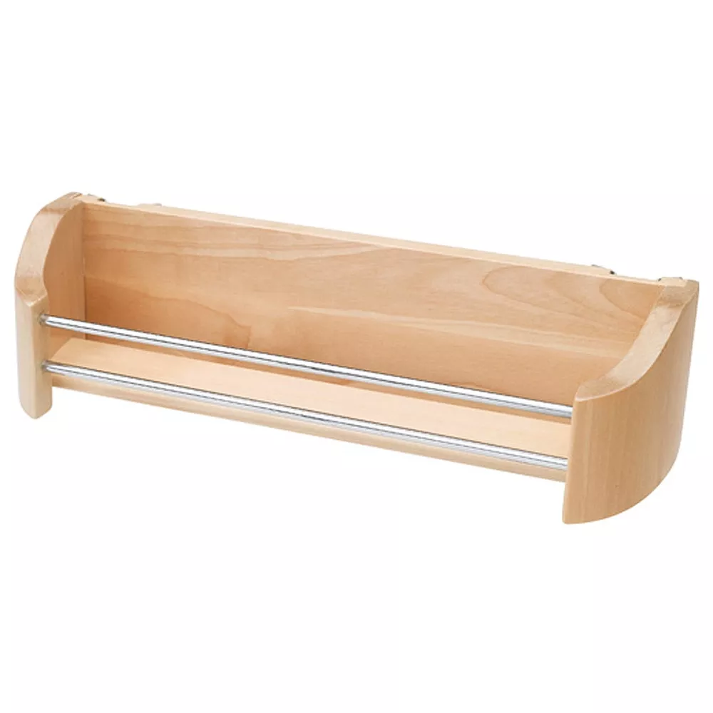 Rev-A-Shelf Wood Storage Trays with Adjustable Rail System (4231 Series)-Single Wood Storage Trays