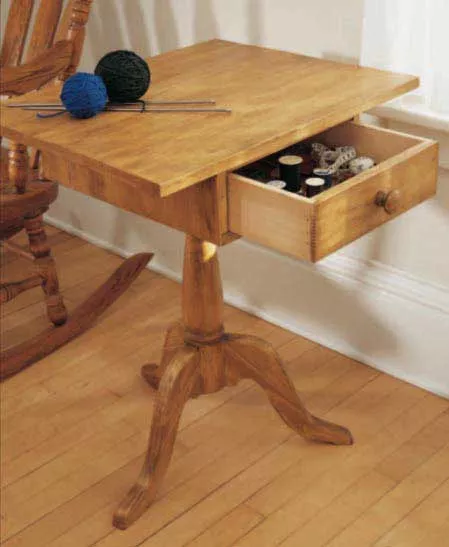 A Shaker Sewing Stand Downloadable Plan