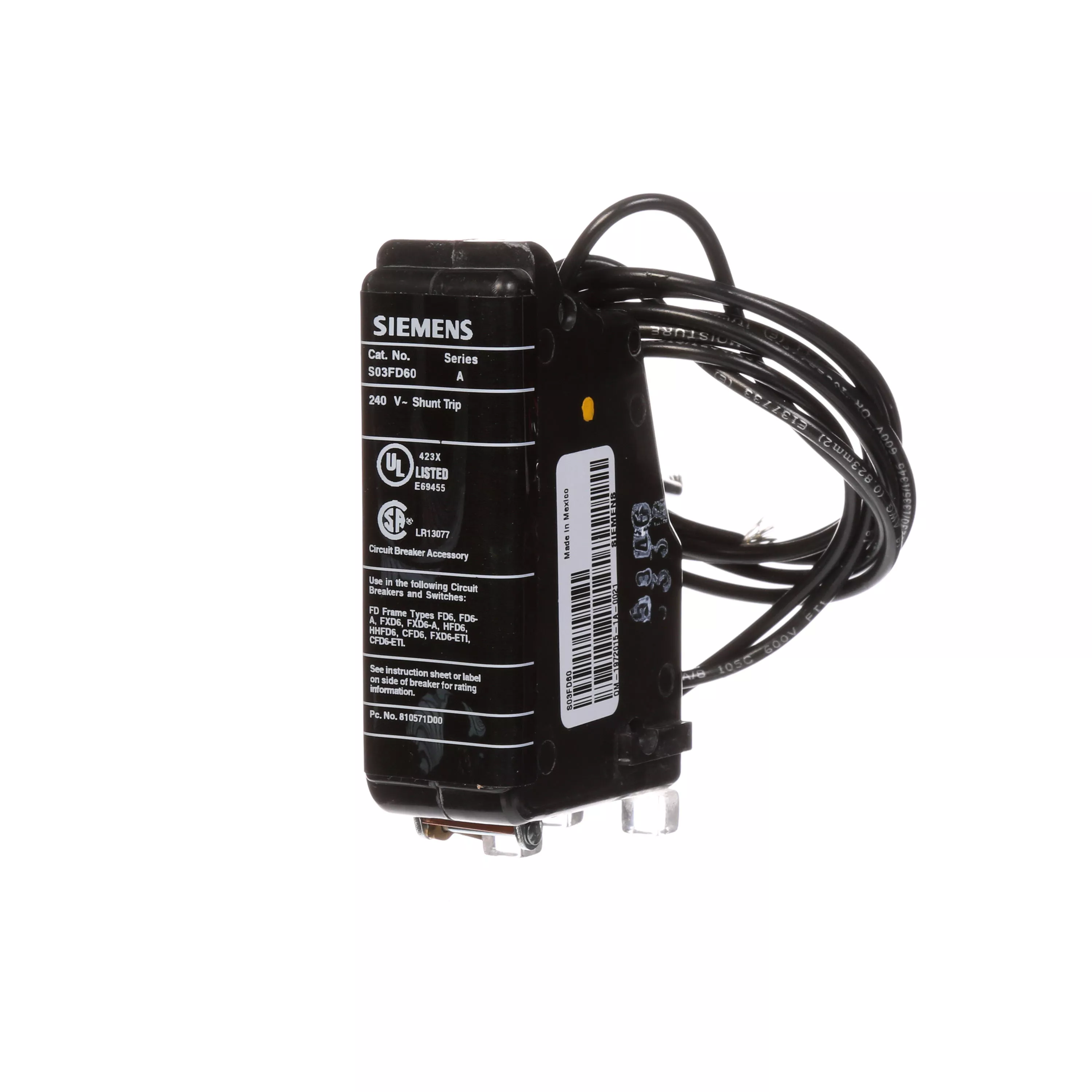 Siemens S03FD60 BREAKER FD 240VAC ST