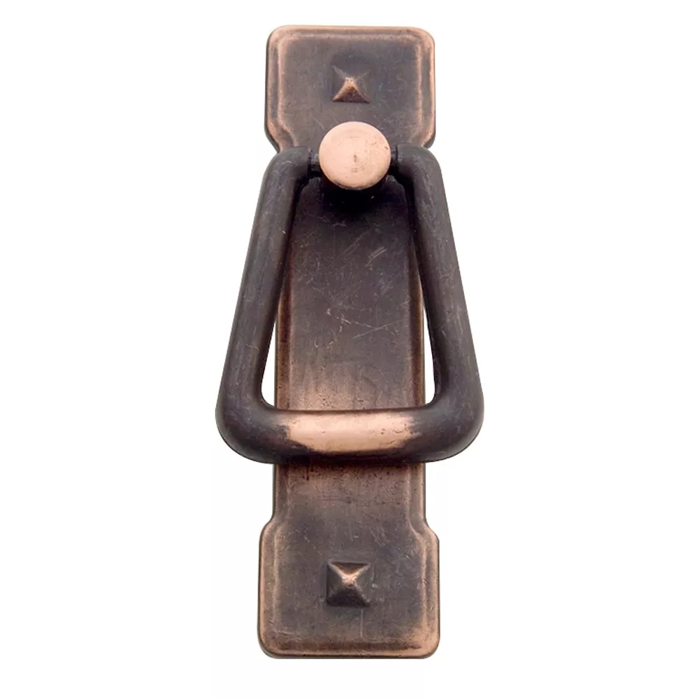 Solid Cast Brass Mission Style Pendant Ring Pull