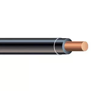 THHN #10 Solid BLACK Wire, Copper Conductor (2500ft Reel)