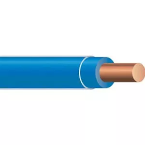 THHN #12 Solid BLUE Wire, Copper Conductor (2500ft Reel)