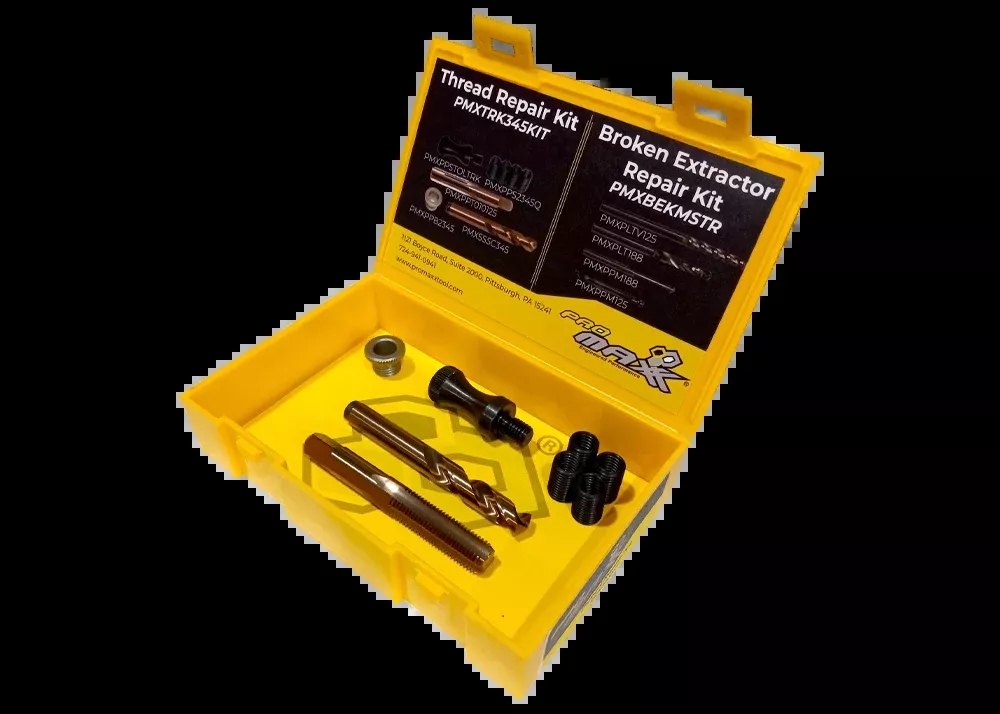 Thread Repair Kit with Ultra-Torque 8MM Black Oxide Inserts For Exhaust Manifold Bolts And More