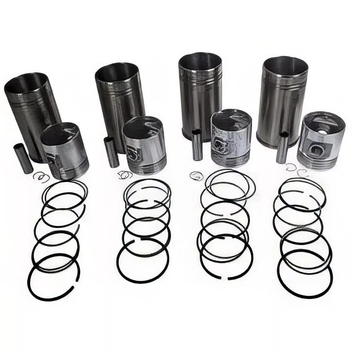 TISCO Piston Kit - 3.3125" Overbore, 4 Cylinder for Massey Ferguson, 830641M91