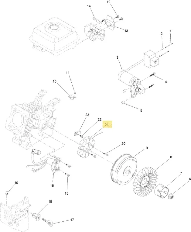 Toro OEM 127-9485 Snowblower Engine Alternator