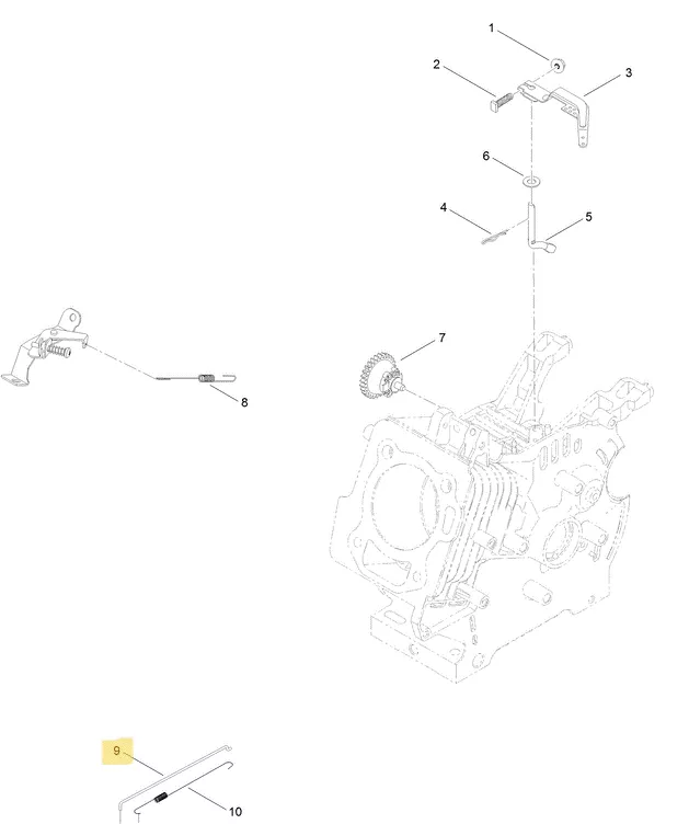 Toro OEM 133-1535 Engine Governor Rod