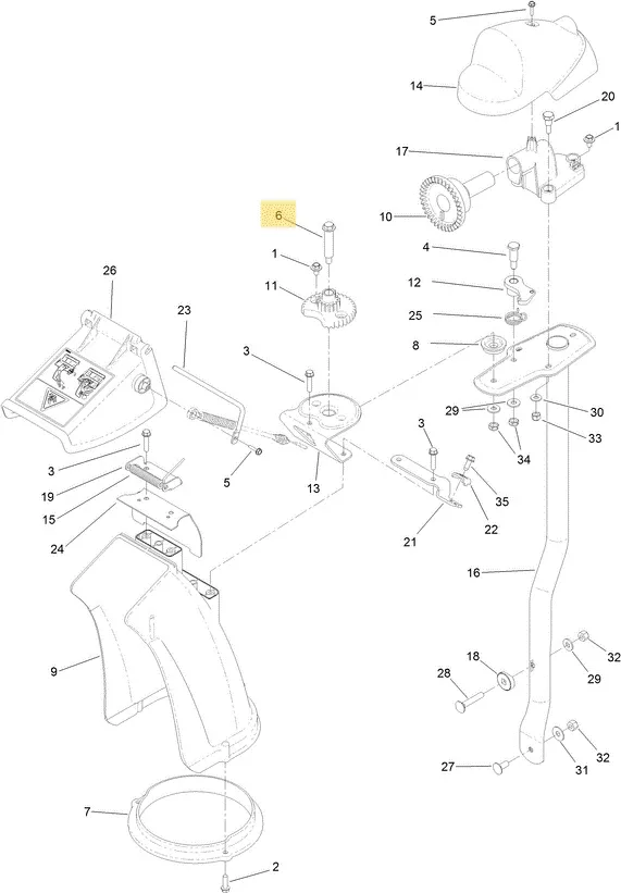 Toro OEM 136-7199 Shoulder Bolt