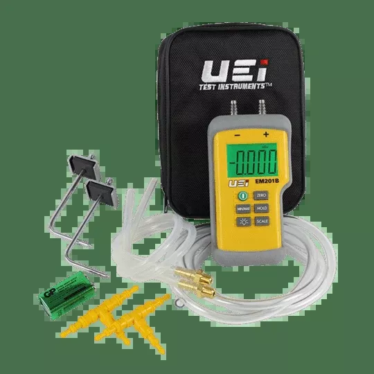 UEi EM201SPKIT Static Pressure Test Kit w/EM201B, ASP1 (2), TF100 (2)