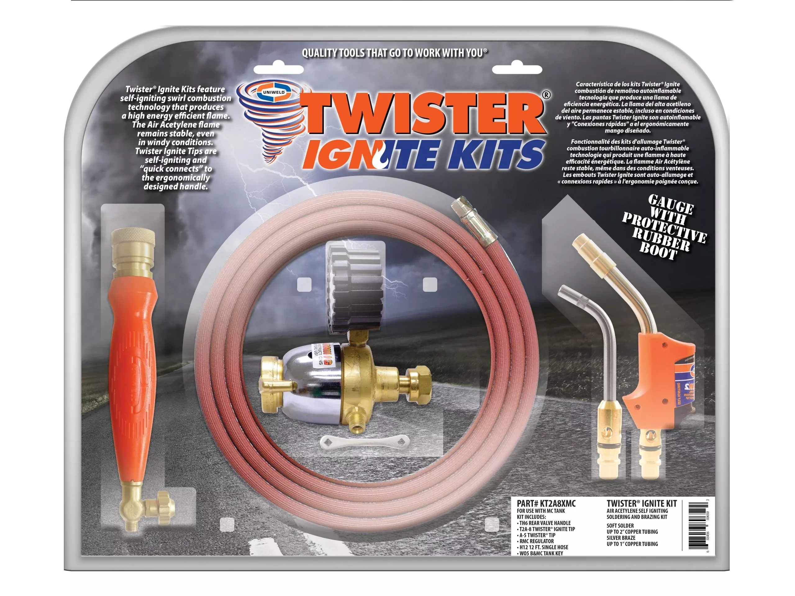 Uniweld KT2A8XMC Twister 2 Self-Igniting Air/Acetylene Torch Kit