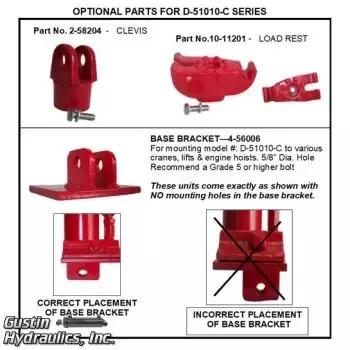 US Jack 4-56006 Base Bracket for D-51010-C