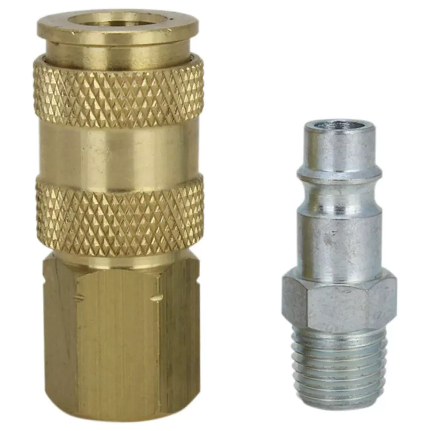 V-Style European Interchange Air Coupler Plug 1/4" NPT HighFlowPro Mil