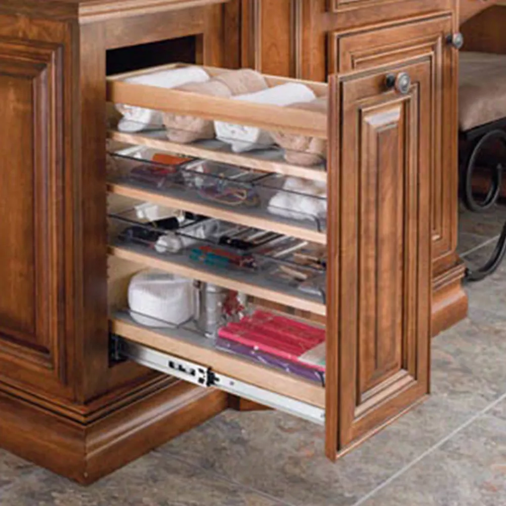 Vanity Height Vanity Organizer, Natural, Wood - Maple (448-VC20-8)