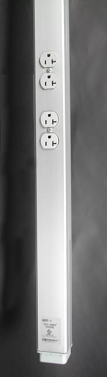Wiremold AMDTP-412 2-1/4 x 5" 12 Foot Aluminum Power and Communication Pole