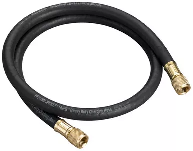 Yellow Jacket 15660 PLUS II 3/8" Heavy Duty Combination Charging and Vacuum Hose 60" - Black
