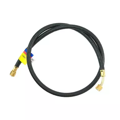 Yellow Jacket 19660 PLUS II 3/8" Heavy Duty Combination Charging and Vacuum Hose 60" Straight x Angled - Black