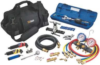 Yellow Jacket 60994 Deluxe Mini-Split Tool Kit with Digital Torque Wrench, Manifold, Hoses, and Flaring Tool plus Accessories